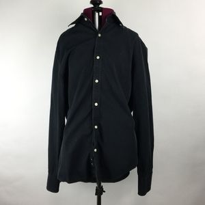 Men's Tommy Hilfiger Black Button Up Shirt S/P